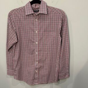 Chaps Red White and black Checkered Shirt Size 14/16 Boys